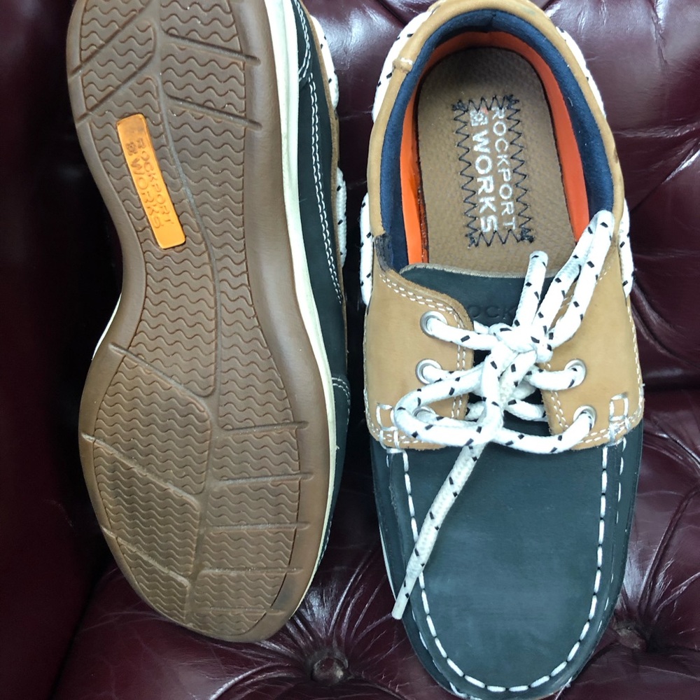 Rockport Women’s steel toe leather boat shoe